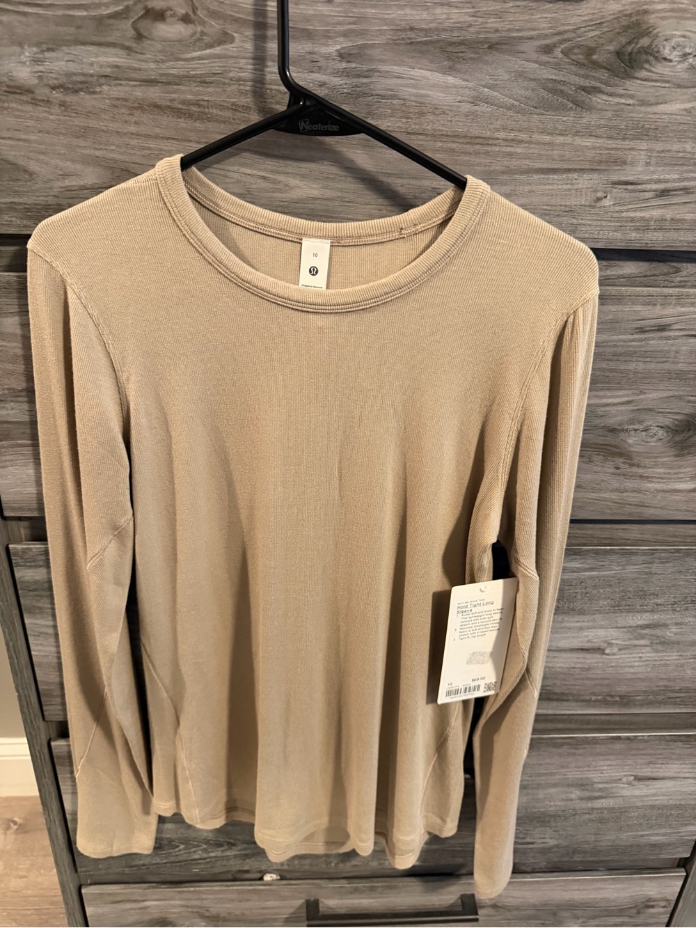 lululemon athletica hold tight long sleeve in Taupe